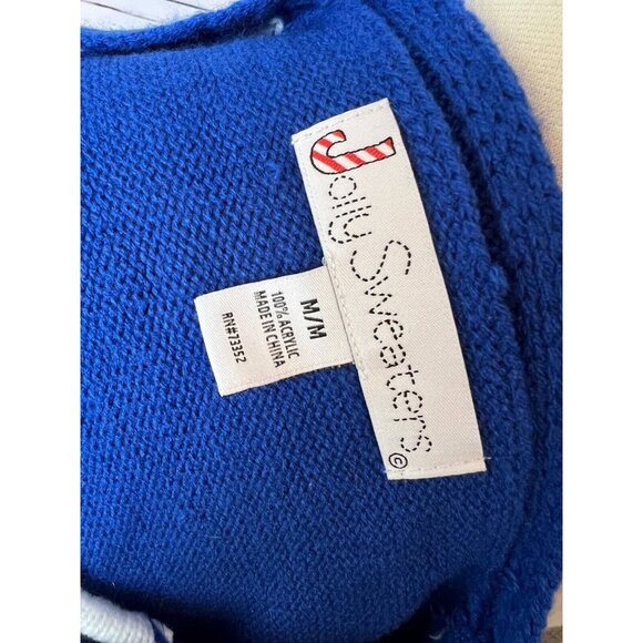 Jolly Sweaters Cardigan size Medium Ugly Christmas Sweater Knit Nordic Mens - Picture 3 of 8